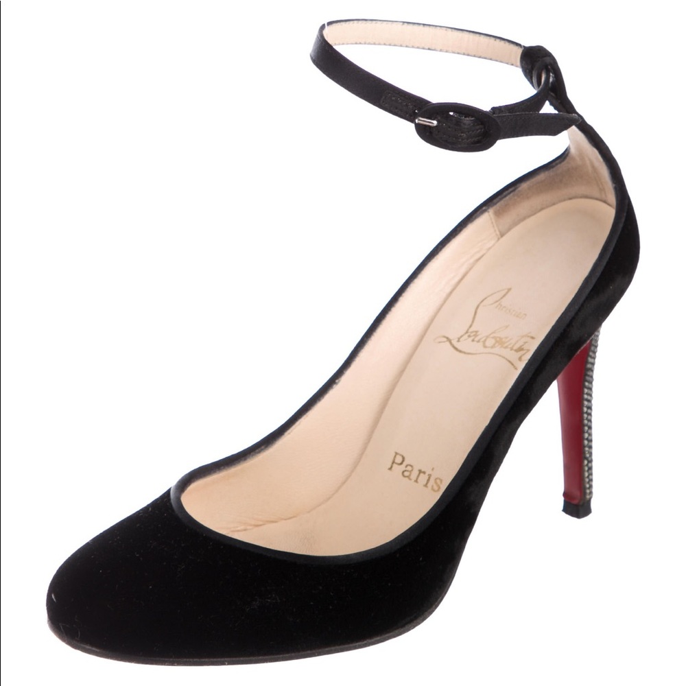 Christian Louboutin Embellished Black Heels